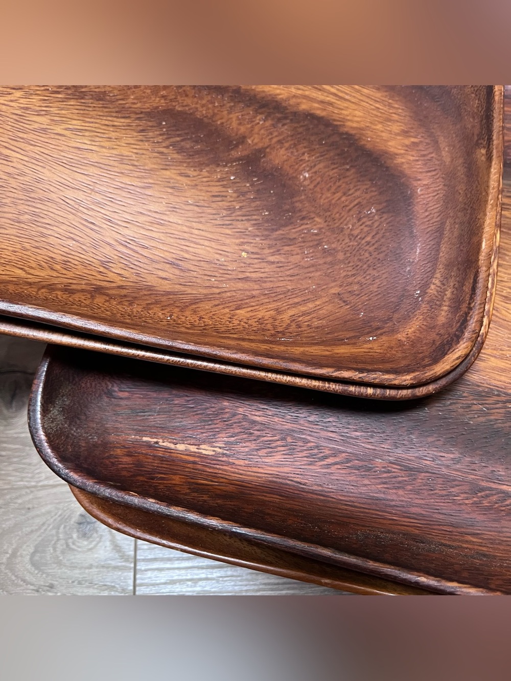 Square wooden plates - Picture 3 of 5